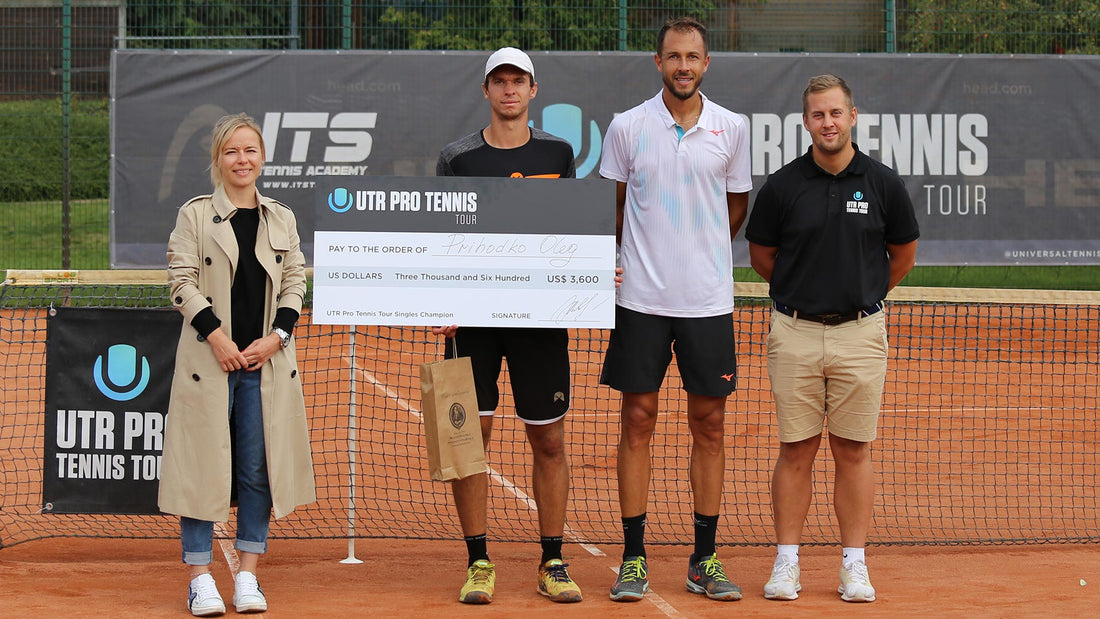 Photo of Oleg Prihodko (13.65) of Ukraine, who beat former ATP No. 26 Lukas Rosol (13.72) to win his second PTT title of 2023 in the Czech Republic.